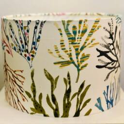Cornish Seaweed Lampshade Coral Nautical Drum Shade - thumbnail 3