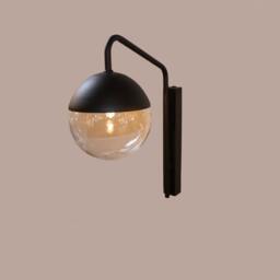 Wall Lighting Lamp Black Brass Vanity Light Fixture, Globe Sconce - Reno Model Ranor Design #533-1-1 - thumbnail 1