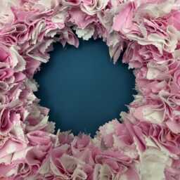 Lovely Pink & White Rag Wreath - Handmade Patterned & Plain Fabrics Indoor Shabby Chic Quirky Wall Or Door Decor Perfect Nursery - thumbnail 2