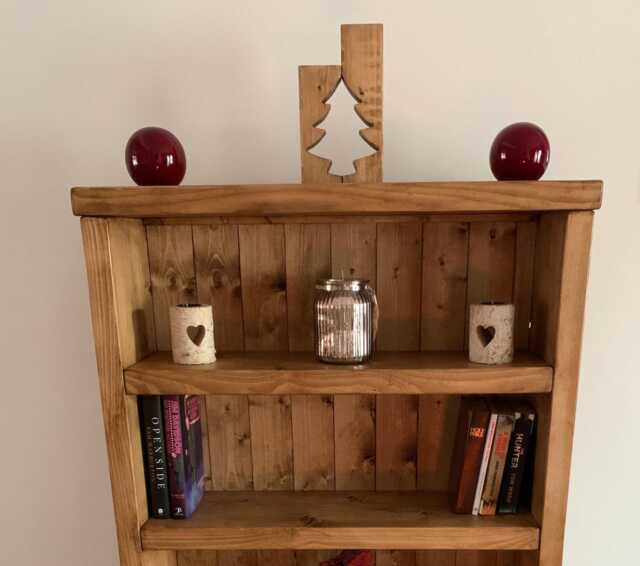 Bookcase Rustic Solid Wood Bookcase Bookshelf Display Shelves Pine Oak Handmade - image 1