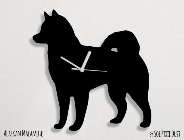 Alaskan Malamute Dog - Wall Clock Silhouette - image 1