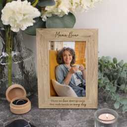 "Personalised Mum Memorial Photo Frame, in Loving Memory Wooden Engraved Remembrance Picture Grief & Mourning Gift, 4""x6" - thumbnail 3