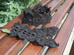Black Tiebacks, Lace Curtain Tie Backs, Drapery, Custom Order Available