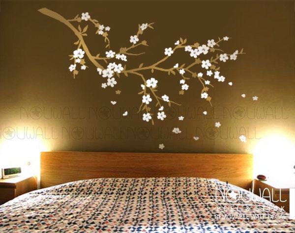 Cherry Blossom Branch Flower Tree Bedroom Butterflies Wall Decals Sticker Decor - image 1