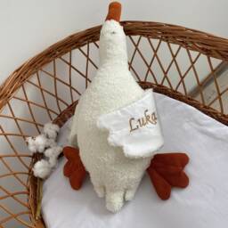 Personalized Goose Pillow Faux Fur Nursery Decor - thumbnail 3