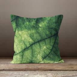 Dark Green Cushion Cover-Marble Effect Pillow Case-Modern Flower Cushion-Garden Throw Cover-Gift For Her Cushion-Handmade Material - thumbnail 3