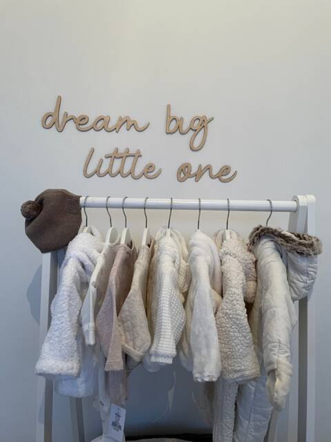 Dream Big Little One Wooden Wall Sign, Nursery Decor - image 1
