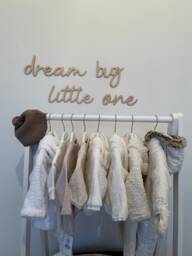 Dream Big Little One Wooden Wall Sign, Nursery Decor - thumbnail 1