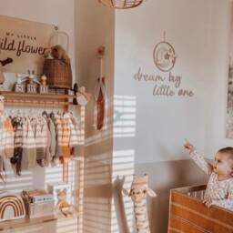 Dream Big Little One Wooden Wall Sign, Nursery Decor - thumbnail 3