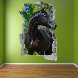 Black Horse Wall Decal Sticker Mural Poster Print Art Home Office Decor - thumbnail 3