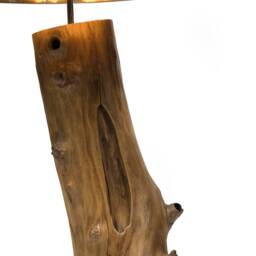 Log Wooden Lamp Of Black Locust Home Decor, Rustic Floor Lamp, Shade, Robinia, Reclaimed Wood - thumbnail 2