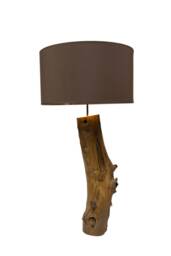 Log Wooden Lamp Of Black Locust Home Decor, Rustic Floor Lamp, Shade, Robinia, Reclaimed Wood - thumbnail 1