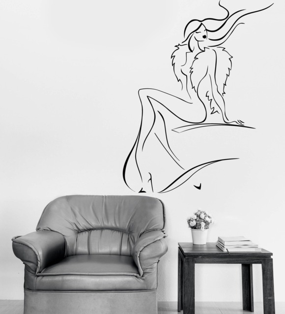 Wall Vinyl Decal Art Elegant Lady Slim Figure Amazing Fashion Studio Decor - #2743Dn - image 1