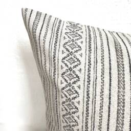 Ticking Stripe Pillows French Gray Pillow Covers Black Ticking Stripe Blue Red Pillows Farmhouse All Sizes - thumbnail 3