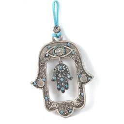 Hamsa Decor, Hand Wall Hanging, Wall, Luck Hamsa, Handmade, Judaica Art, Hand, Blessing Home - thumbnail 3