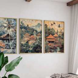 Set Of 3 Ubud Posters, Bali Travel Prints, Wall Art Set, Decor Photography Prints - thumbnail 3