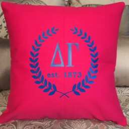 Delta Gamma Sorority 18x18 Throw Pillow/Dg Pillow/Delta Bid Day Gift - thumbnail 3