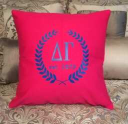 Delta Gamma Sorority 18x18 Throw Pillow/Dg Pillow/Delta Bid Day Gift
