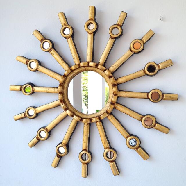 "Peruvian Mirrors ""Calavera 40cm Gold" - image 1