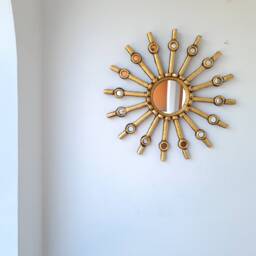 "Peruvian Mirrors ""Calavera 40cm Gold" - thumbnail 3