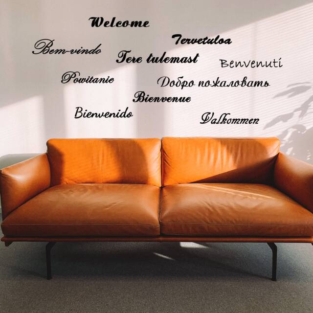 Welcome Vinyl Wall Stickers - Front Door Sign Sticker Decal Hello Home Label To Our Large Labels Hotel Gift For Decor Vertical Decals - image 1