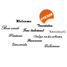 Welcome Vinyl Wall Stickers - Front Door Sign Sticker Decal Hello Home Label To Our Large Labels Hotel Gift For Decor Vertical Decals - thumbnail 2