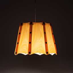Nordic Style Pendant Light With Real Wood Veneer For Modern Interiors - thumbnail 3