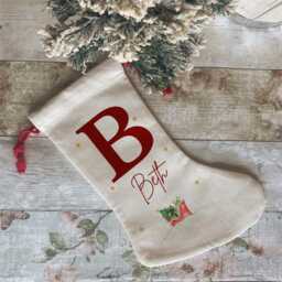 Personalised Family Christmas Stockings - Name Stocking Decorations First Xmas Eve Box Santa Presents - thumbnail 2