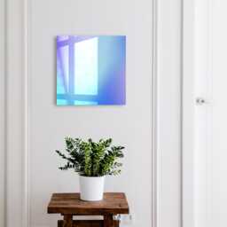 Calm Gradient Wall Mounted Key Cabinet, Blue Industrial Box, Abstract Abstraction, For Lovers Of Modern Interiors - thumbnail 1
