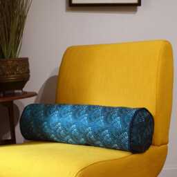 Bolster 50x18cm - Handmade in France Upholstery Fabric - thumbnail 2
