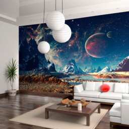 Sci-Fi Removable Wallpaper Fantastic Planet Landscape Self-Adhesive Large Wallpaper Photo Wall Art Planets in Space Decor - thumbnail 3
