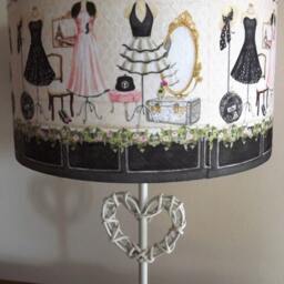 Paris Boutique Lampshade Pink & Black French Shabby Chic Decoupage - thumbnail 3