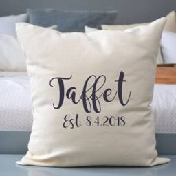 Personalized Alternative Guest Book Pillow, Wedding Accessory, Cotton Anniv., Shower Gift, Mr. & Mrs. Gift For Bride, Groom - thumbnail 3