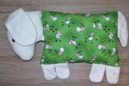 Sheep Pillow, Lamb Sheep Name Pillow in Shape, Baptism Sheep, Birth Handmade - thumbnail 1