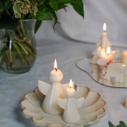 Christmas Angel Soy Wax Candle Set Hand-Poured Holiday Decor - thumbnail 2