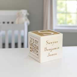 Adoption Block - Forever Family, Gotcha Day Personalized Engraved Cube - thumbnail 2