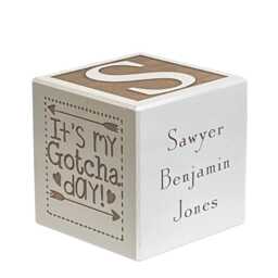 Adoption Block - Forever Family, Gotcha Day Personalized Engraved Cube - thumbnail 1
