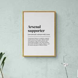 Arsenal Supporter Funny Definition Sport Football Gift Wall Art Print - thumbnail 3