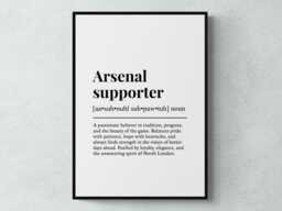 Arsenal Supporter Funny Definition Sport Football Gift Wall Art Print - thumbnail 1
