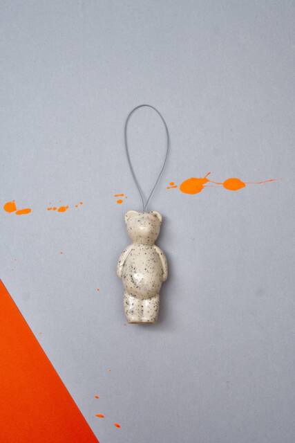 Nordic White Clay Bear Ornament, Christmas Tree Decor - image 1