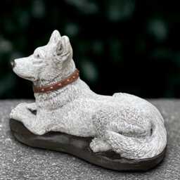 Concrete German Dog Sculpture Outdoor Figurine Cement Ornament Handmade Shepherd Front Door Decoration Dog Lover Gift - thumbnail 2