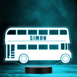 Red London Double Decker Bus Led Lamp Personalised Gift Night Light - Bedroom