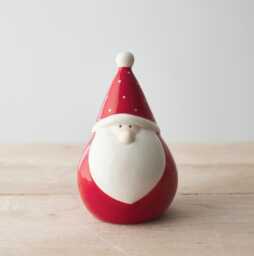 Red 13cm Nordic Ceramic Gonk Father Xmas Santa Decoration - thumbnail 1