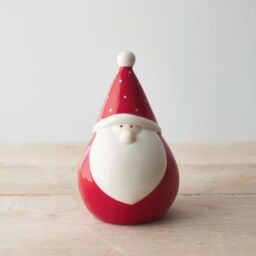 Red 13cm Nordic Ceramic Gonk Father Xmas Santa Decoration - thumbnail 2
