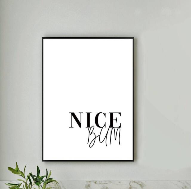 Toilet Wc Quote Print, Black & White Bathroom Wall Art, Decor Fun Poster Cheeky Typography Quote A5, A4, A3, A2 - image 1