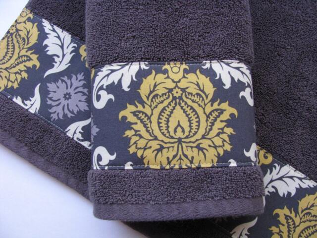 Charcoal Grey Towel Joel Dewberry Aviary 2 Fabric Accent - image 1