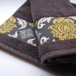 Charcoal Grey Towel Joel Dewberry Aviary 2 Fabric Accent - thumbnail 3