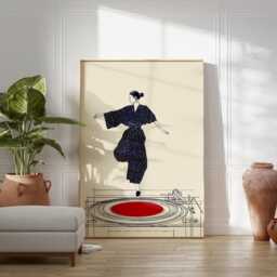 Minimal Dancer Illustration Poster - Vinyl Turntable Music Art Modern Line Figure Print - thumbnail 3