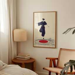 Minimal Dancer Illustration Poster - Vinyl Turntable Music Art Modern Line Figure Print - thumbnail 2