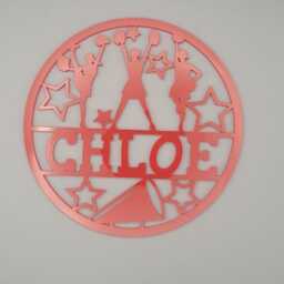 Personalised Cheerleader Name Sign - Dancer Bedroom Wall Or Door Hanger, Custom Cheer Club Plaque, Girls Room Decor, Acrylic Wood - thumbnail 4